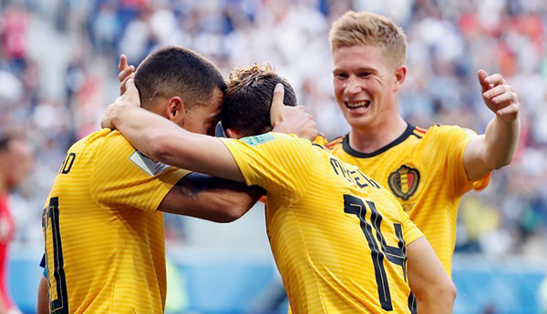 比利时2-0英格兰获得2018俄罗斯世界杯第三名
